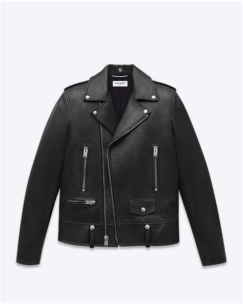 biker jacket leather ysl|saint laurent biker jacket.